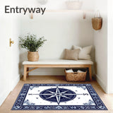 Beachy Compass Rug(Blue)