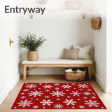 Elegant Crystal Flurry Seasonal Decorative Pathway Embellishment(Red)
