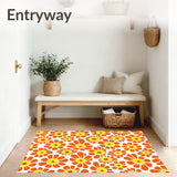 Sunrise Citrus Mosaic with Abstract Interlocking Petals (Orange) - ODIKA