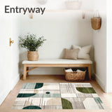 Abstract Geo Patch Low Pile Non Slip(Beige)