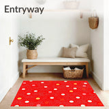 Playful Dot with Scattered Polka and Abstract Confetti(Red)