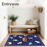 Sparkling Mischievous Pet Supper Scene Jolly Vacation Accessory(Blue)