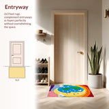 Ultra Soft Area Rug, Non Slip, Stain Resistant, Washable Area Rugs for Living Room, Bedroom, Shaggy High Pile(Yellow)