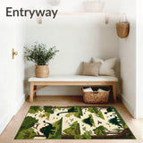 Dinosaur Dig Area Rug Prehistoric Play Mat for Kids Dino Count & Learn Carpet(Green)