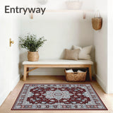 Boho Staircase Step Treads Covers Pack Stair Runner(Red)