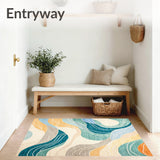 Estrella Collection Bright Abstract Water Ripple Funky Area(Beige)