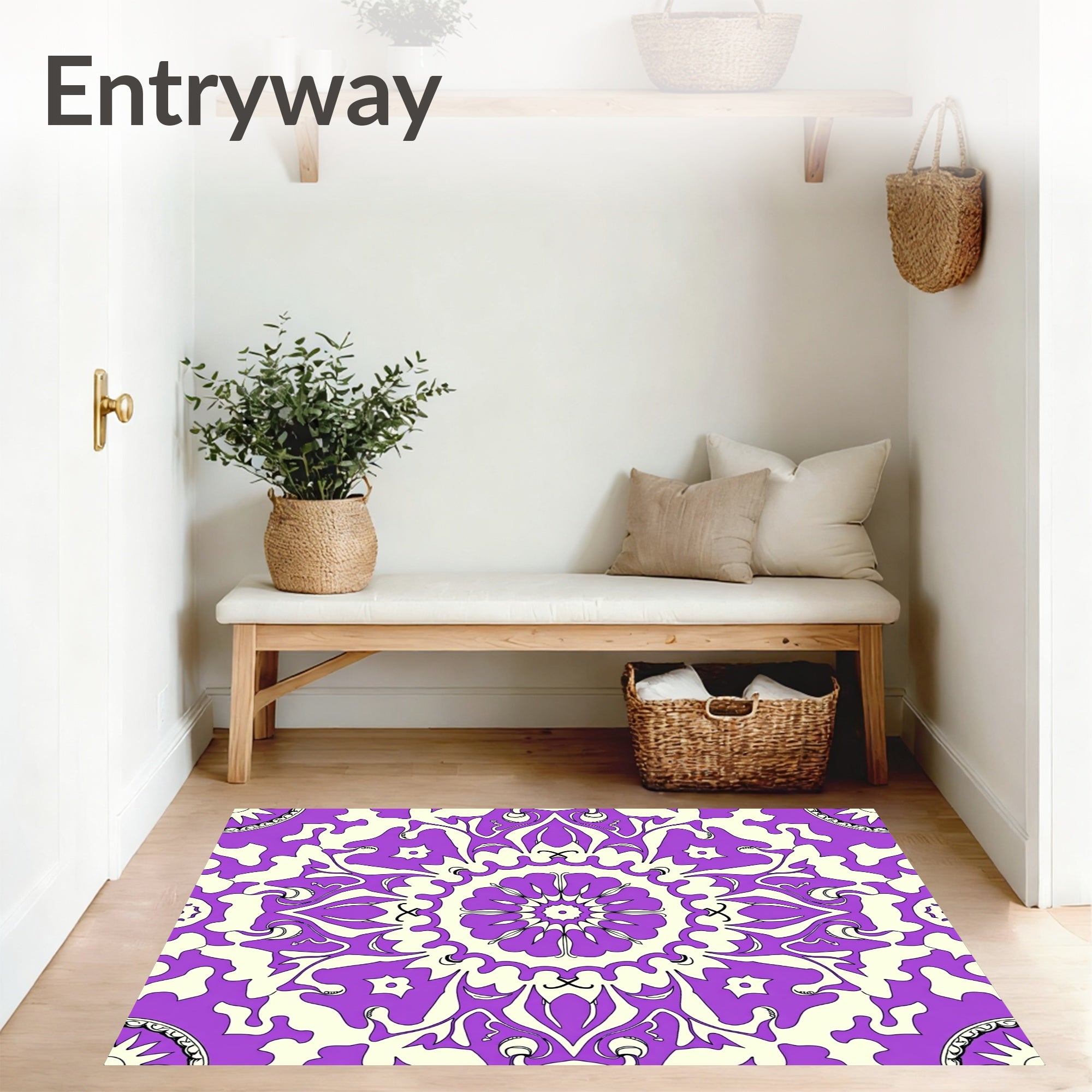 Bloom with Symmetrical Floral Arrangements (Purple) - ODIKA