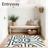 Modern Hexagonal Maze Design with Contemporary Flair(Black)