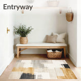 Artistic Brushstroke Area Beige Grey Textural Abstract(Beige)