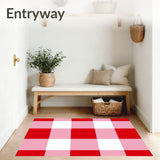 Festive Buffalo Check with Traditional Holiday Grid Design(Red)