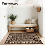 Elegant Interlocking Lattice Motif Hallway Path (Brown) - ODIKA