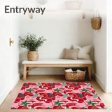 Festive Patchwork with Interlocking Cane and Motifs(Red)