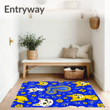 Playful Day of Remembrance Kitty with Dazzling Floral Filigree(Blue)