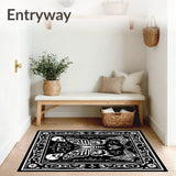 Witchy Skull Statement Floor Covering (Black)