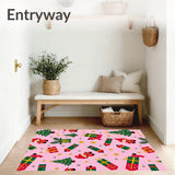 Winter Woodland Gnome Gift Box Absorbent Floor(Pink)