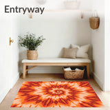 Marbled Vortex Ethereal Stain Contemporary Decorative(Orange)