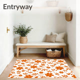 Artisan Mosaic Burst with Abstract Floral Details (Orange)