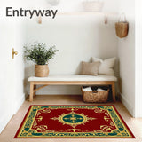 Medallion Flourish with Baroque Scrollwork(Red)