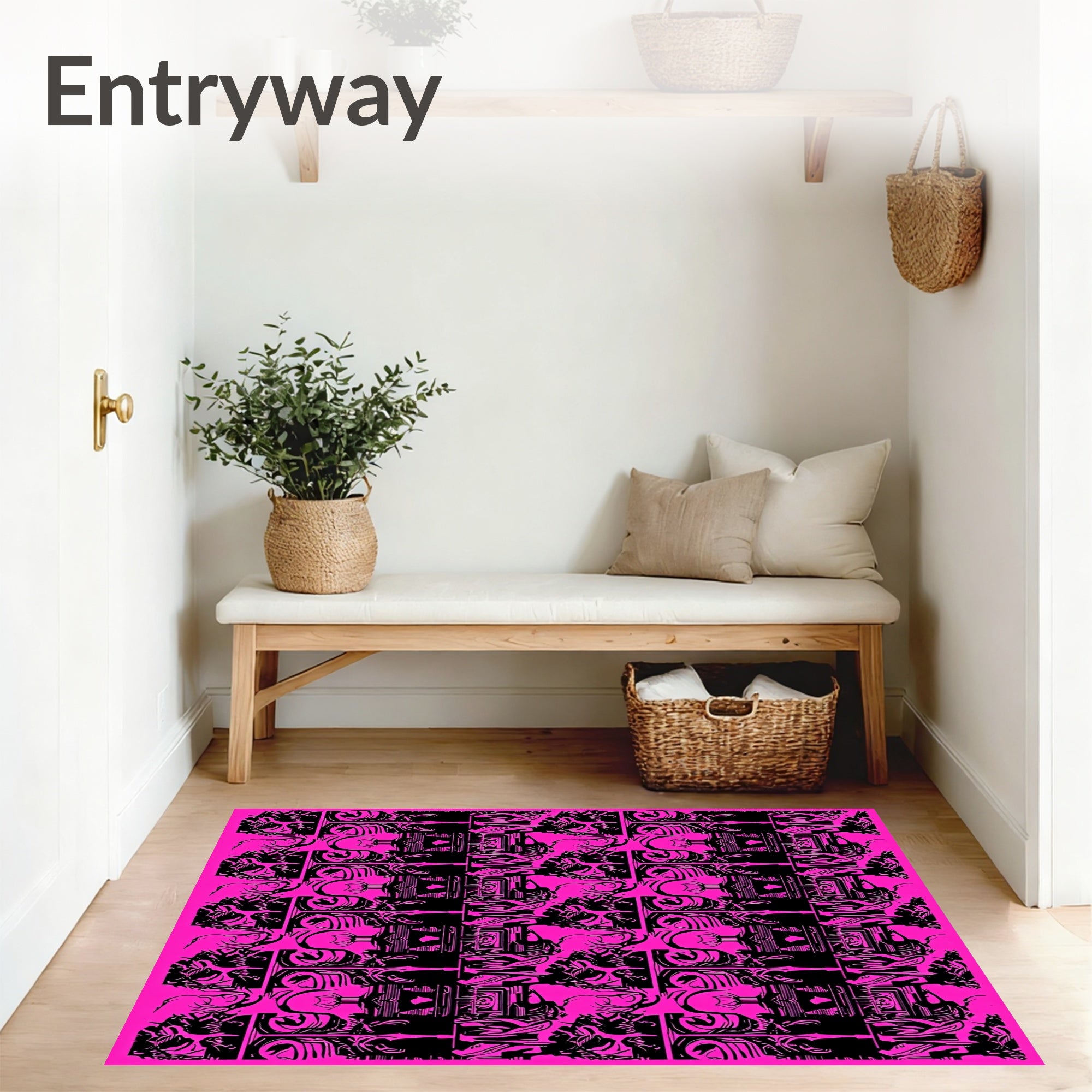 Haunted Cemetery Graveyard Scene Halloween Decorative(Pink) - ODIKA