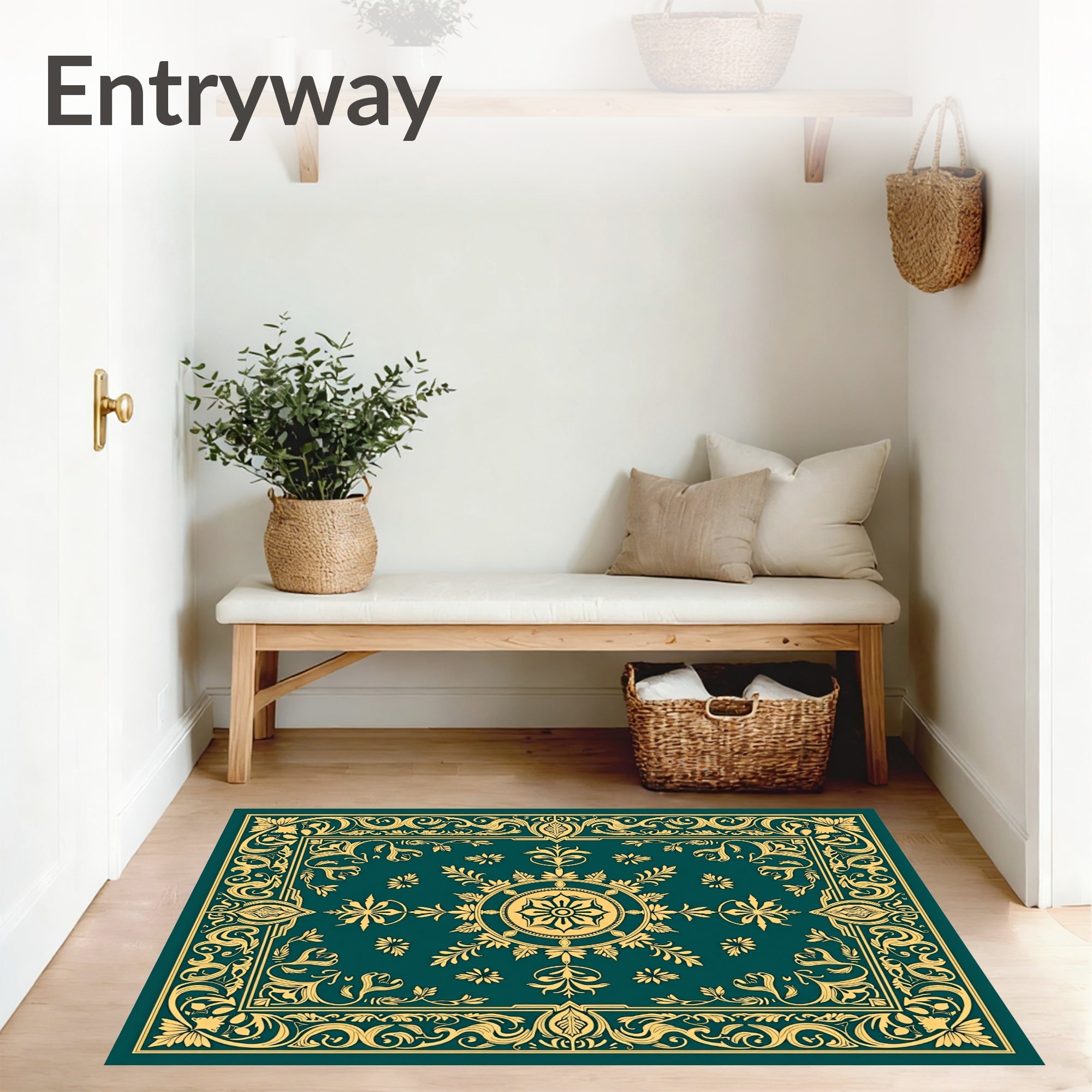 Verdant Botanica Medallion Scrollwork Interlocking (Green) - ODIKA