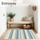 Coastal Stripe Indoor Area for Patio & Mudroom Decor(Beige)