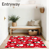 Snowman Patchwork Joyful Holiday with Nordic Motif Accents(Red)