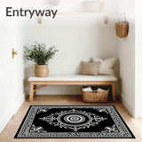 Classical Medallion Ornate Baroque Luxurious Sophisticated Chic (Black)