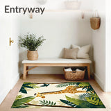 Giraffe Playtime Area with Jungle for Kids Rooms(Beige)