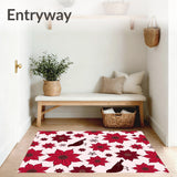 Vintage Poinsettia Bloom Pathway with Cardinal Accents(Red)