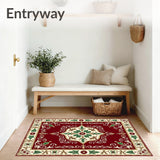 Victorian Scroll Damask with Whimsical Winter Pinecone Flourish(Burgundy)