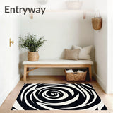 Abstract Swirl Vortex Design with Dynamic Wave(Black)