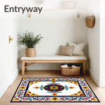 Rosa Garden Interlocking Botanical Medallion with Vintage Motifs (Yellow) - ODIKA