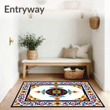 Rosa Garden Interlocking Botanical Medallion with Vintage Motifs (Yellow) - ODIKA