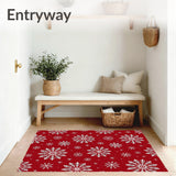 Enchanted Wonderland Snowy Blossom Elegant Yuletide Ornament(Red)