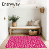 Crisscross Lattice Motif with Yuletide Iconography(Pink)