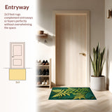 Lush Green Abstract Floral Design(Green)