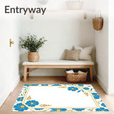 Elegant Floral Petal Cluster With Curvilinear Patterning (Blue) - ODIKA