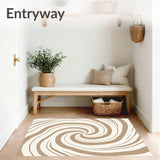 Woolly Cloud Spiral Swirl Textured Comfort(Beige)