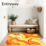 Artful Watercolor Brushstroke Featuring Flowing Ombre Waves(Orange)