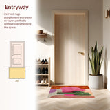 Ultra Soft Area Rug, Non Slip, Stain Resistant, Washable Area Rugs for Living Room, Bedroom, Cowboy Boot Cactus(Orange)