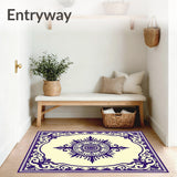 Traditional Medallion Ornate Inspired Decorative (Purple)