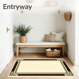 Cream Stripe Art Deco Area(Beige)