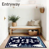 Retreat Welcome with Happy Place Quote Decorative Entry(Blue)