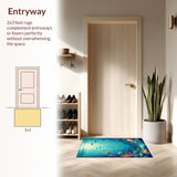 Toddler Alphabet Shape Ocean Animal Classroom Floor(Blue)