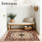 Autumn Providence Medallion Botanical Decorative Tapestry(Beige)