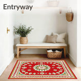 Festive Petal Medallion Vintage Style Floral(Red)