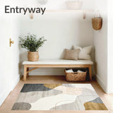 Elegant Cream Abstract Area Modern Artistic Decor(Gray)