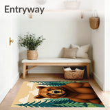 Wilderness Portrait Accent Decorative Floor(Brown)