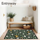 Abstract Floral Cluster with Whimsical and Bee (Black)