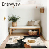 Barista Collection Abstract Swirl Area for Modern Interior Decor(Gray)